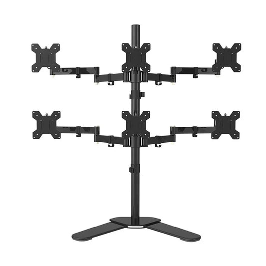 Desktop Stand Full Motion 360 Degree 6 Screens Monitor Holder 10"-24"LCD LED Monitor Mount Arm Loading 9kgs Each Head