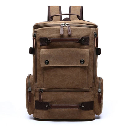 Men's Backpack Vintage Canvas Backpack School Bag Men's Travel Bags Large Capacity Backpack Laptop Backpack Bag Rucksack