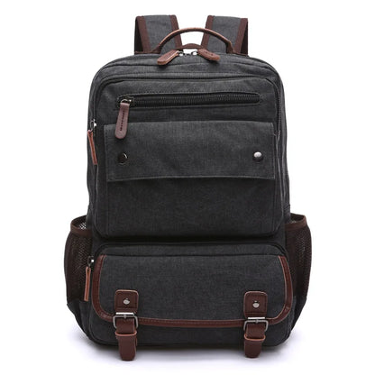 Men vintage Canvas Backpack Male Laptop College Student School Bags for Teenager Backpack 2020 Large capacity Men's Bags