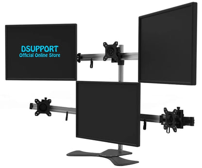 15-27" Aluminum Alloy 6 Screen LCD TV Mount Free Lifting Sliding Full Motion 6 screen Monitor Holder Desktop Stand