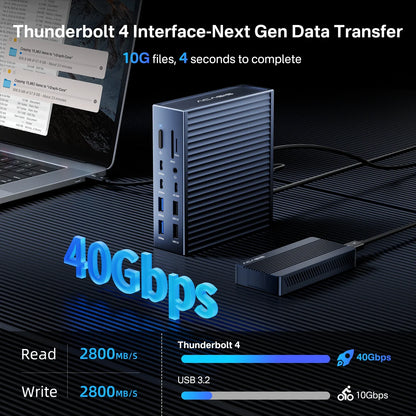 Acasis Thunderbolt 40Gbps Hub 21 in 1 Docking Station 8K/60HZ 240W Input Power 90W Output USB 3.0 USB 2.0 For Macbook Pro