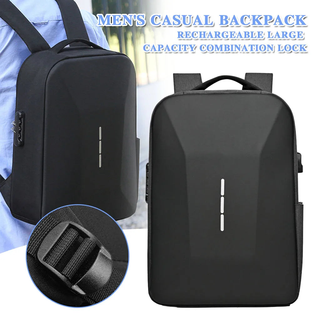 Waterproof Casual Laptop Backpack Anti-splash USB Charging Business Travel Bag For Men