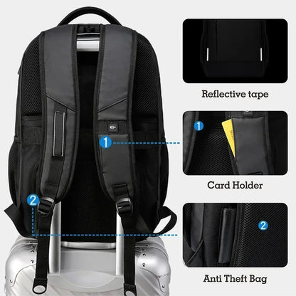 SWISS Men Laptop Backpack Waterproof Anti Theft USB Bag Large Capacity Fashion School Backpack Travel Backpack Back Pack Mochila